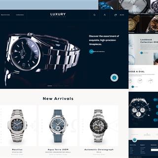 نمونه طراحی سایت ساعت فروشی