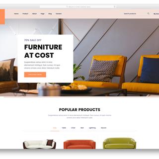 نمونه طراحی سایت‌ مبلمان