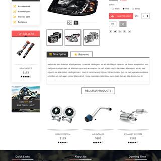 نمونه‌ طراحی سایت  لوازم یدکی خودرو