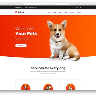 نمونه طراحی سایت حیوانات خانگی