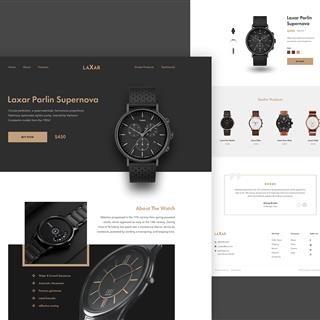 نمونه طراحی سایت ساعت فروشی
