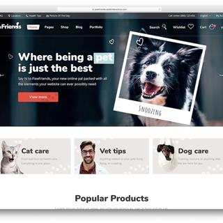 نمونه طراحی سایت حیوانات خانگی