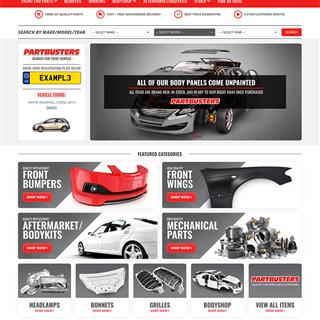 نمونه‌ طراحی سایت  لوازم یدکی خودرو