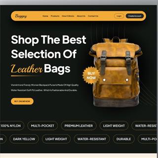 نمونه طراحی سایت کیف فروشی