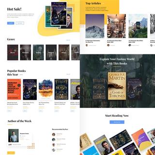 نمونه طراحی سایت کتاب فروشی