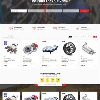 نمونه‌ طراحی سایت  لوازم یدکی خودرو
