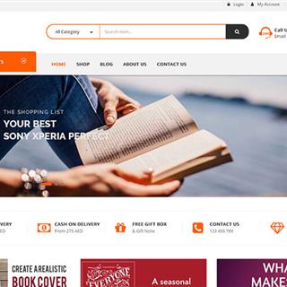 نمونه طراحی سایت کتاب فروشی