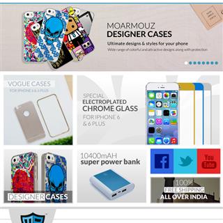 نمونه طراحی سایت لوازم جانبی موبایل