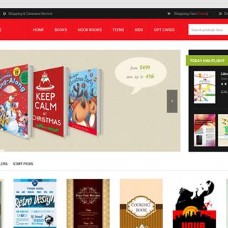 نمونه طراحی سایت کتاب فروشی