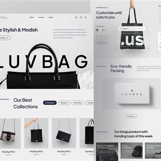 نمونه طراحی سایت کیف فروشی