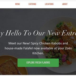 نمونه طراحی سایت رستوران