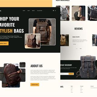 نمونه طراحی سایت کیف فروشی