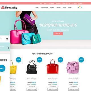 نمونه طراحی سایت کیف فروشی