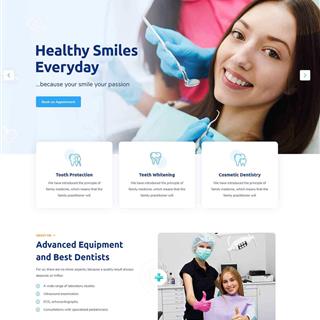 نمونه طراحی سایت دندانپزشکی