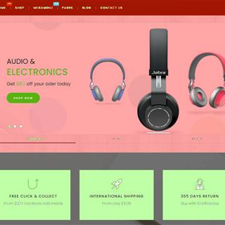 نمونه طراحی سایت لوازم جانبی موبایل