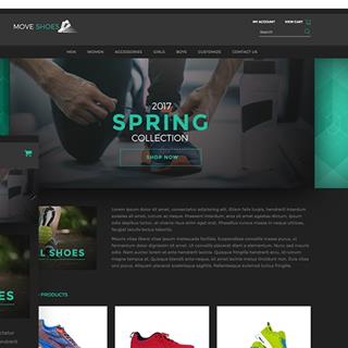 نمونه طراحی سایت کفش فروشی