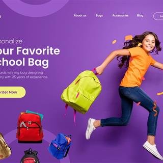 نمونه طراحی سایت کیف فروشی