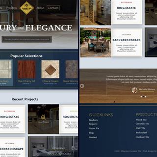 نمونه طراحی سایت کاشی و سرامیک