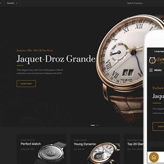 نمونه طراحی سایت ساعت فروشی