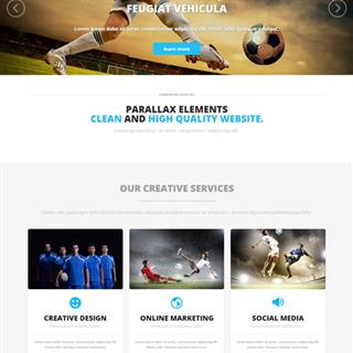 نمونه طراحی سایت مدرسه فوتبال