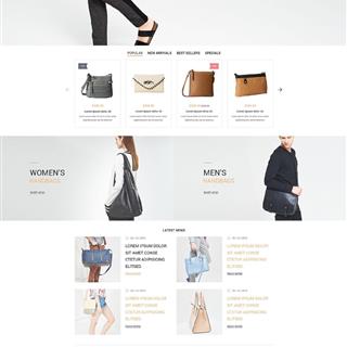 نمونه طراحی سایت کیف فروشی