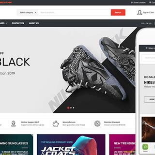 نمونه طراحی سایت کفش فروشی