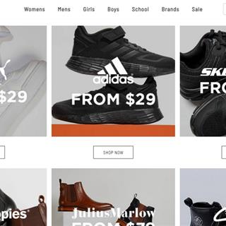 نمونه طراحی سایت کفش فروشی