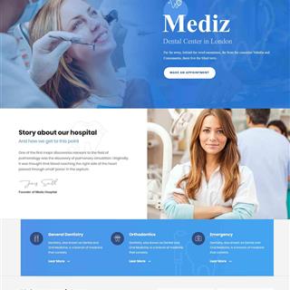 نمونه طراحی سایت دندانپزشکی