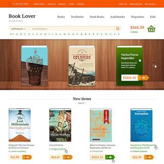 نمونه طراحی سایت کتاب فروشی