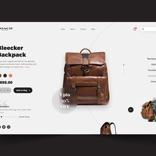 نمونه طراحی سایت کیف فروشی