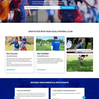 نمونه طراحی سایت مدرسه فوتبال