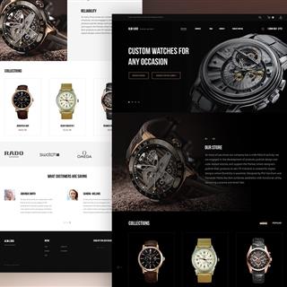 نمونه طراحی سایت ساعت فروشی