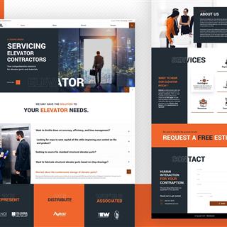  نمونه طراحی سایت آسانسور