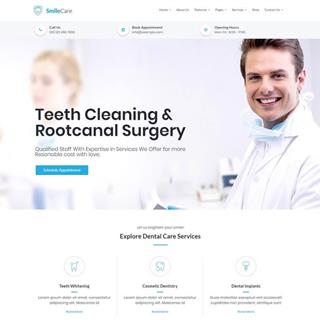 نمونه طراحی سایت دندانپزشکی