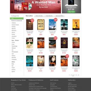 نمونه طراحی سایت کتاب فروشی