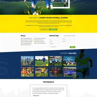 نمونه طراحی سایت مدرسه فوتبال