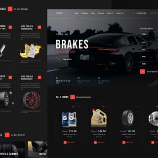 نمونه‌ طراحی سایت  لوازم یدکی خودرو