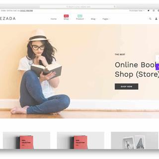 نمونه طراحی سایت کتاب فروشی