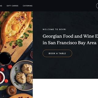 نمونه طراحی سایت رستوران