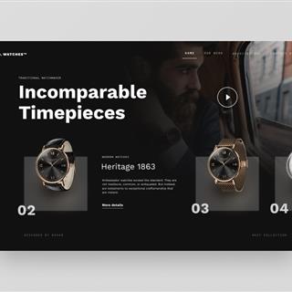 نمونه طراحی سایت ساعت فروشی