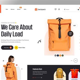 نمونه طراحی سایت کیف فروشی