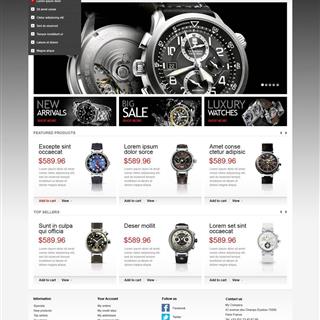 نمونه طراحی سایت ساعت فروشی
