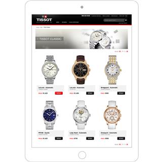 نمونه طراحی سایت ساعت فروشی