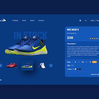 نمونه طراحی سایت کفش فروشی