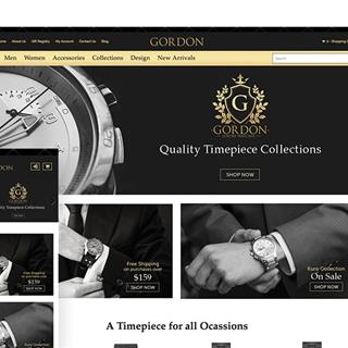 نمونه طراحی سایت ساعت فروشی