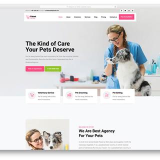 نمونه طراحی سایت حیوانات خانگی