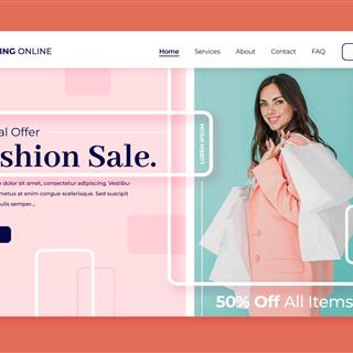 نمونه طراحی سایت لباس زنانه