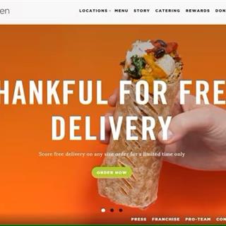 نمونه طراحی سایت رستوران