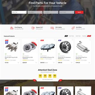 نمونه‌ طراحی سایت  لوازم یدکی خودرو