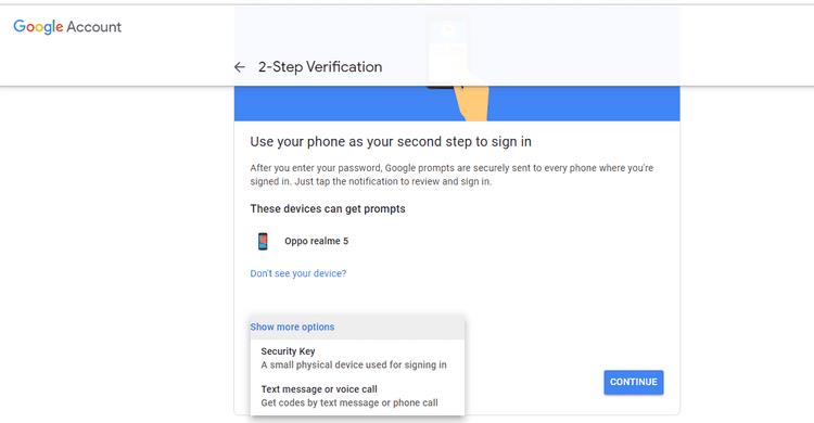 فعال‌سازی احراز هویت دو مرحله‌ای  گوگل